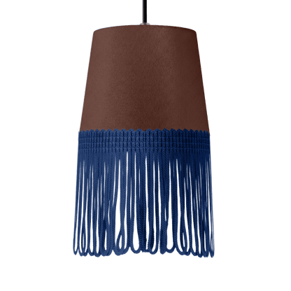 Lampe interiør alcantara mokkabrun - Mørke blå - KJoF - 5cm - 
