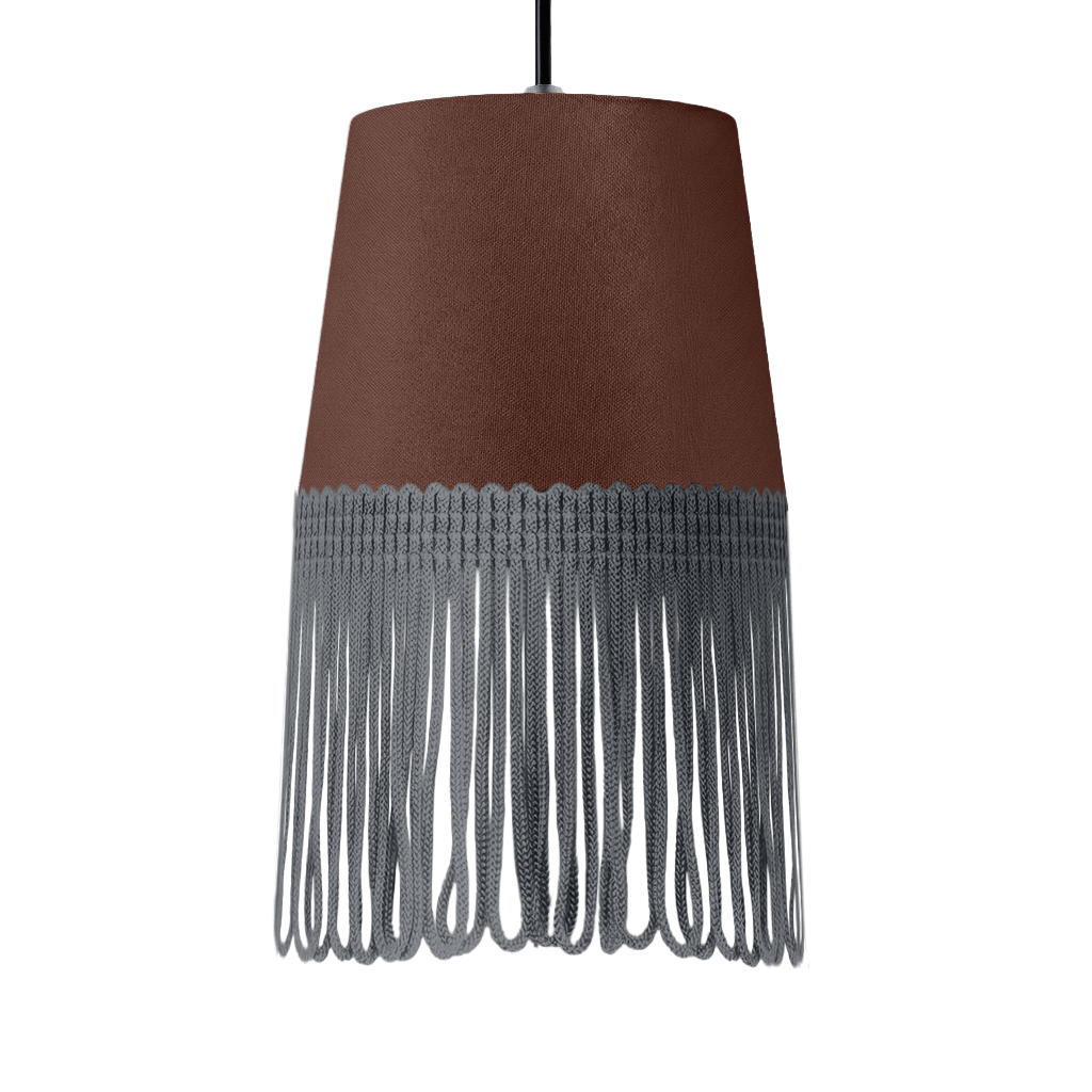 Lampe interiør alcantara mokkabrun - Mørkegrå - KJoF - 5cm - 