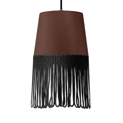Lampe interiør alcantara mokkabrun - Sort - KJoF - 5cm - 