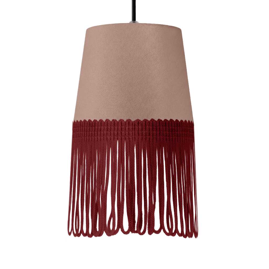 Lampe interiør alcantara puderpink - Bordeaux - KJoF - 5cm - 