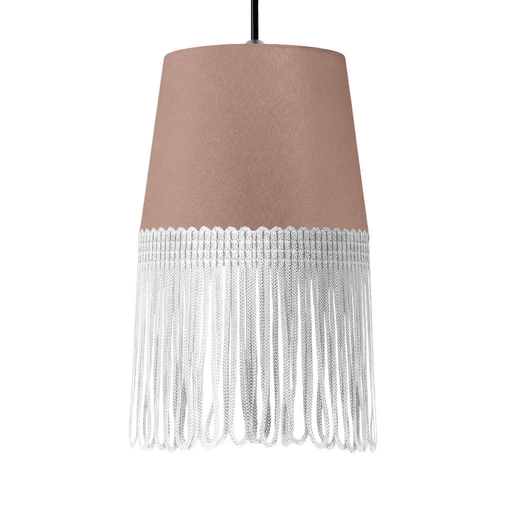 Lampe interiør alcantara puderpink - Hvid - KJoF - 5cm - 