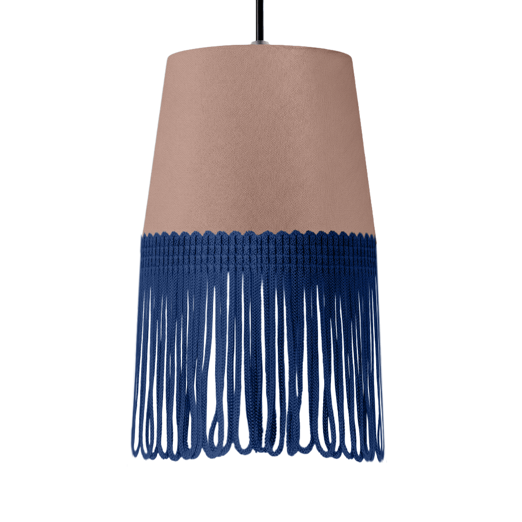Lampe interiør alcantara puderpink - Mørkeblå - KJoF - 5cm - 