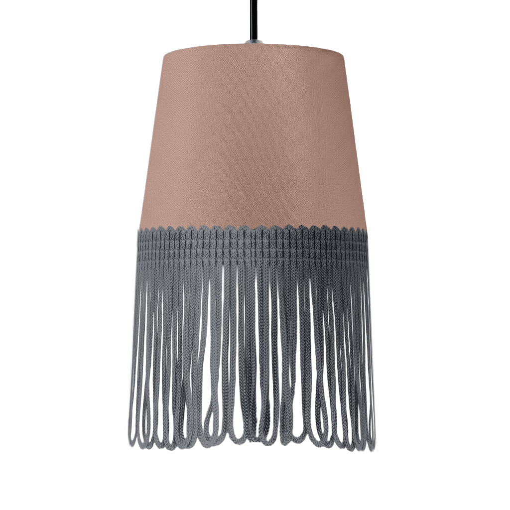 Lampe interiør alcantara puderpink - Mørkegrå - KJoF - 5cm - 
