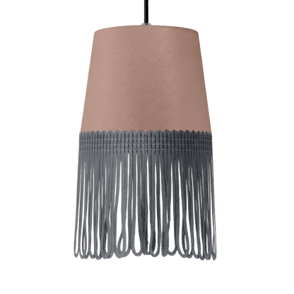 Lampe interiør alcantara puderpink - Mørkegrå - KJoF - 5cm - 