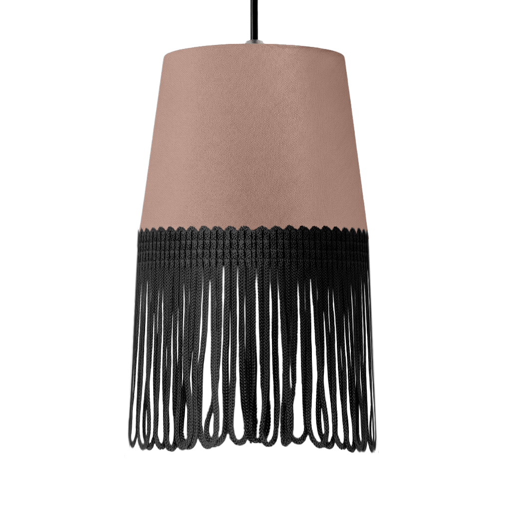 Lampe interiør alcantara puderpink - Sort - KJoF - 5cm - 