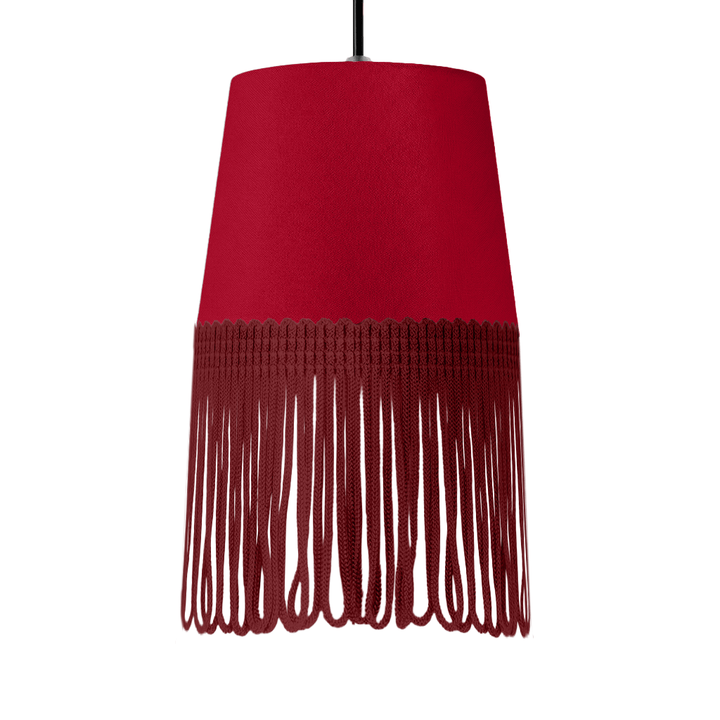 Lampe interiør alcantara rød - Bordeaux - KJoF - 5cm - 