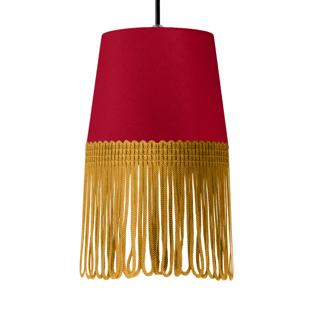Lampe interiør alcantara rød - Guld - KJoF - 5cm - 