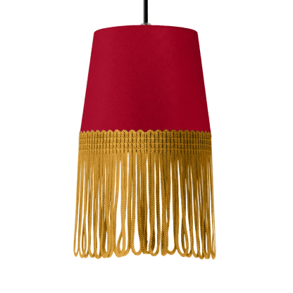 Lampe interiør alcantara rød - Guld - KJoF - 5cm - 
