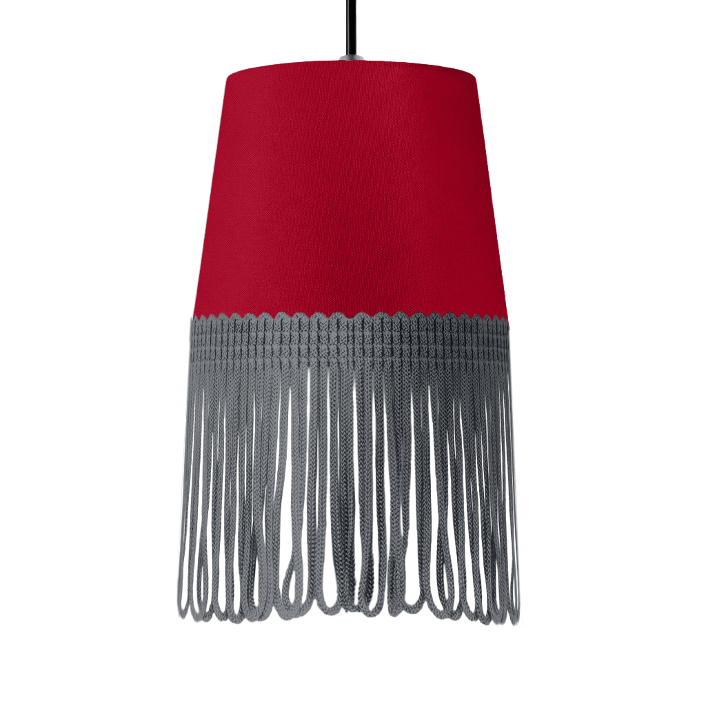 Lampe interiør alcantara rød - Mørkegrå - KJoF - 5cm - 