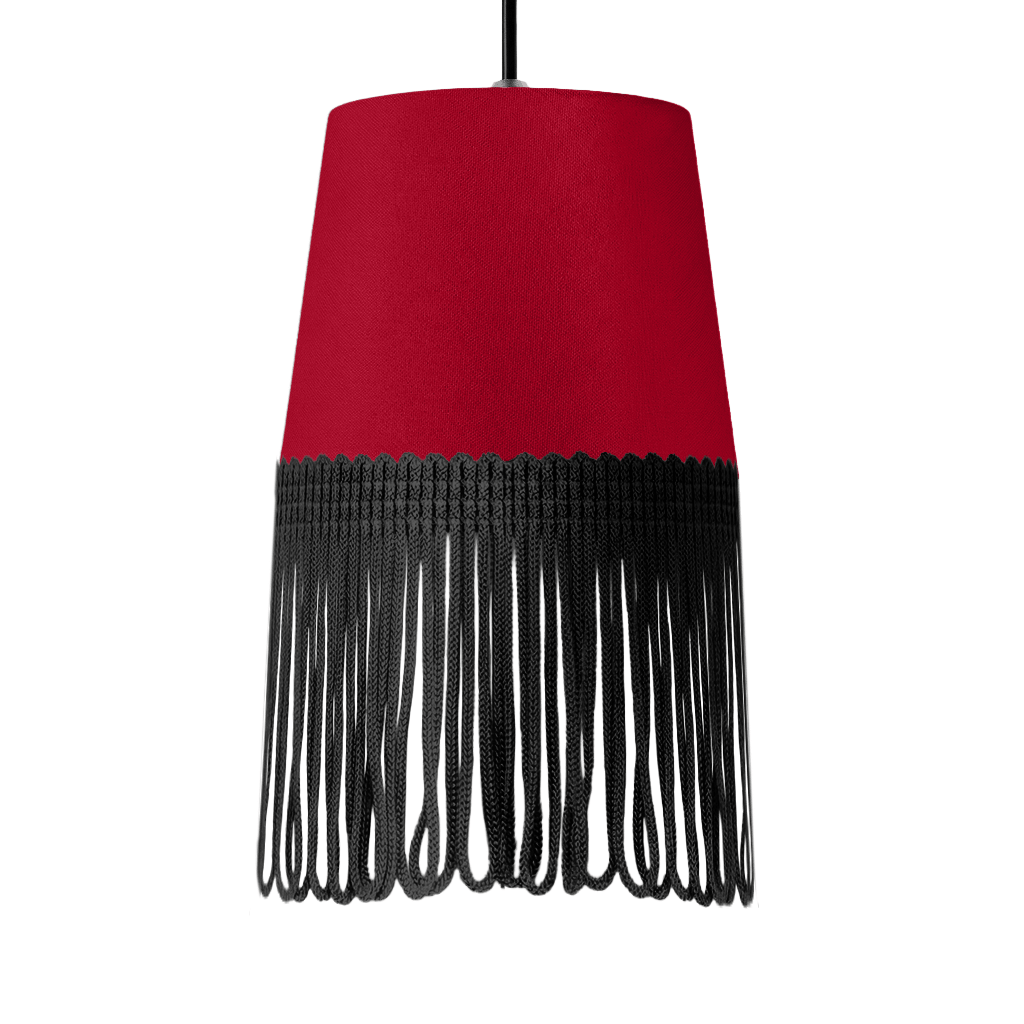 Lampe interiør alcantara rød - Sort - KJoF - 5cm - 