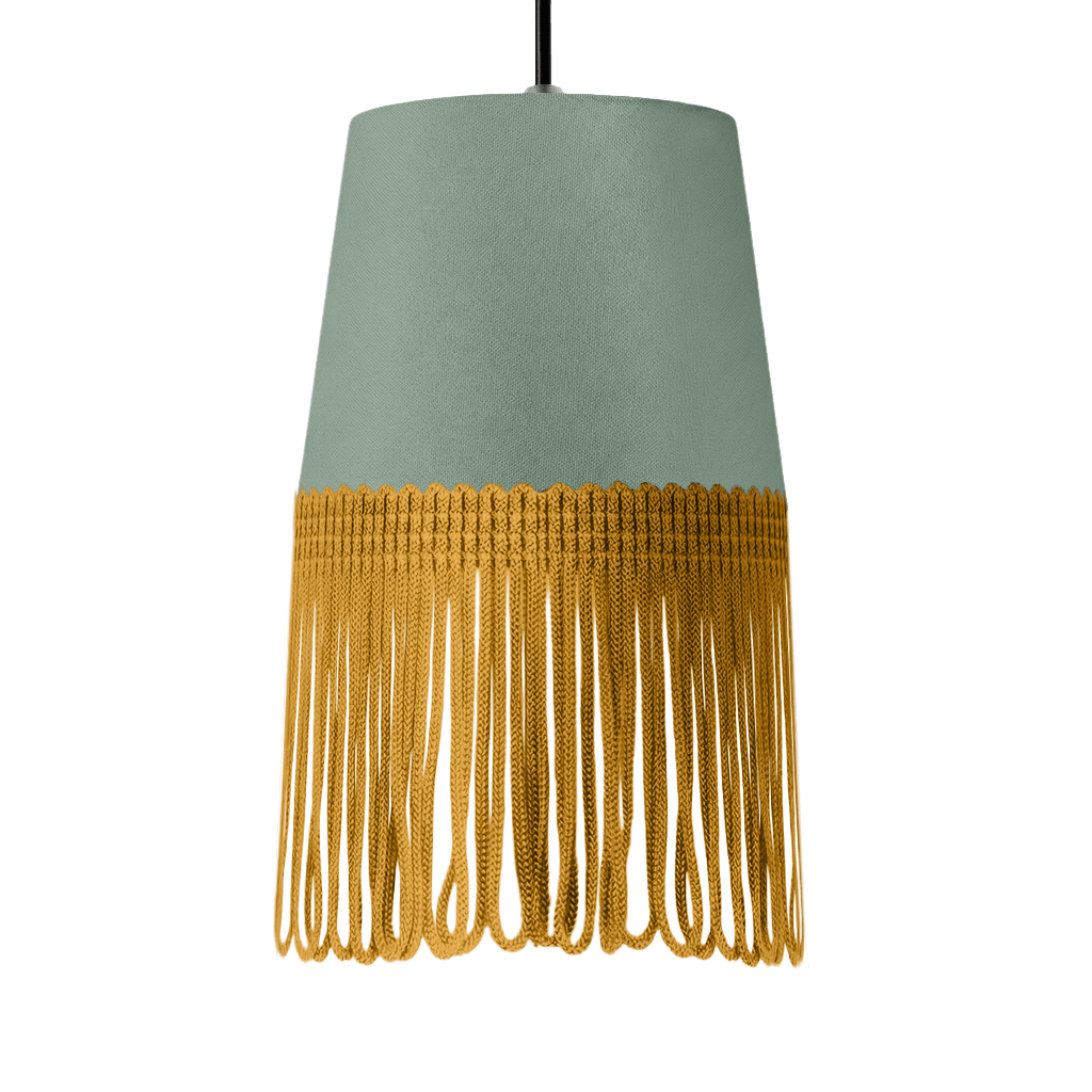 Lampe interiør alcantara salvie grøn - Guld - KJoF - 5cm - 