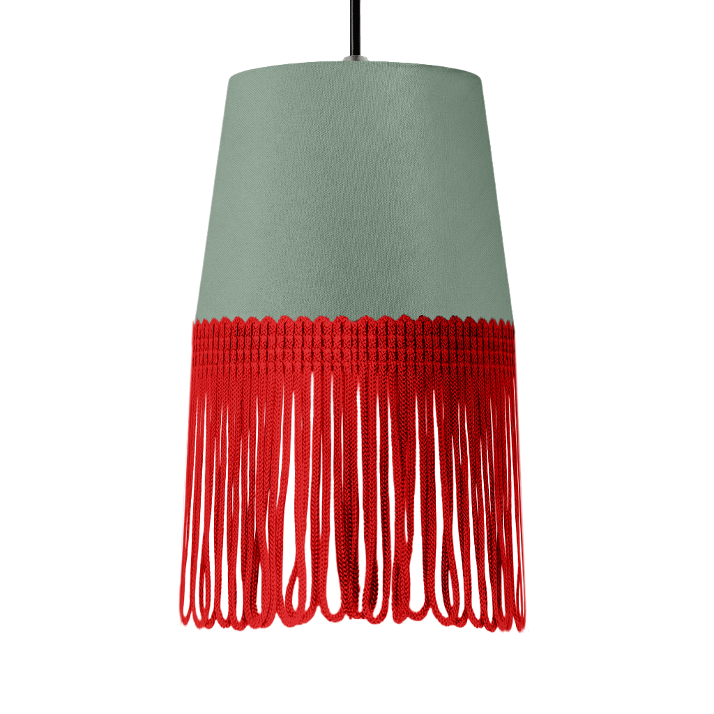 Lampe interiør alcantara salvie grøn - Rød - KJoF - 5cm - 