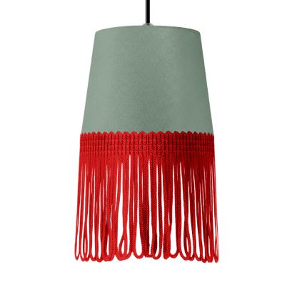 Lampe interiør alcantara salvie grøn - Rød - KJoF - 5cm - 