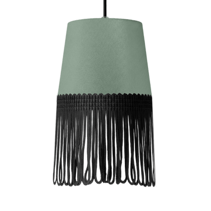 Lampe interiør alcantara salvie grøn - Sort - KJoF - 5cm - 