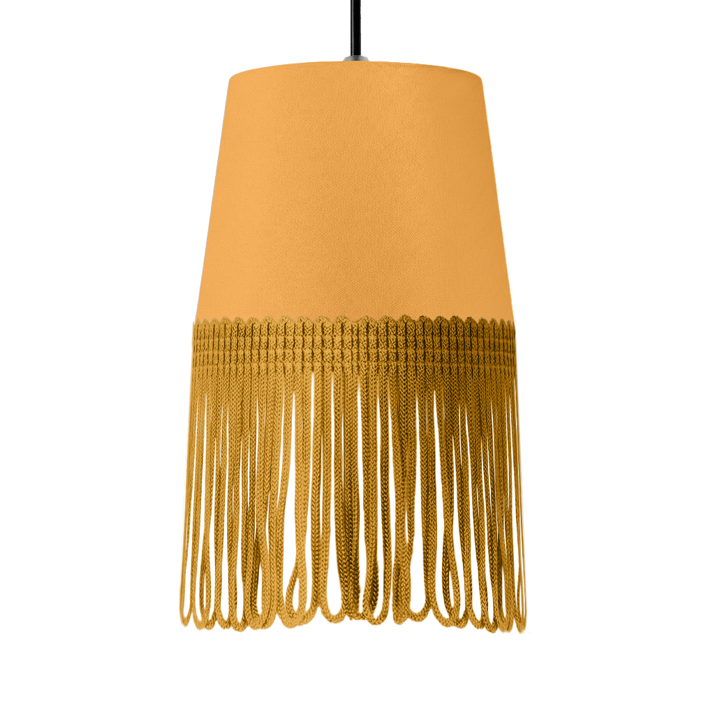 Lampe interiør alcantara sennepsgul - Guld - KJoF - 5cm - 