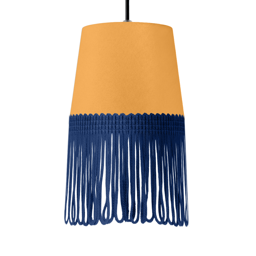 Lampe interiør alcantara sennepsgul - Mørkeblå - KJoF - 5cm - 