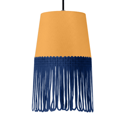 Lampe interiør alcantara sennepsgul - Mørkeblå - KJoF - 5cm - 