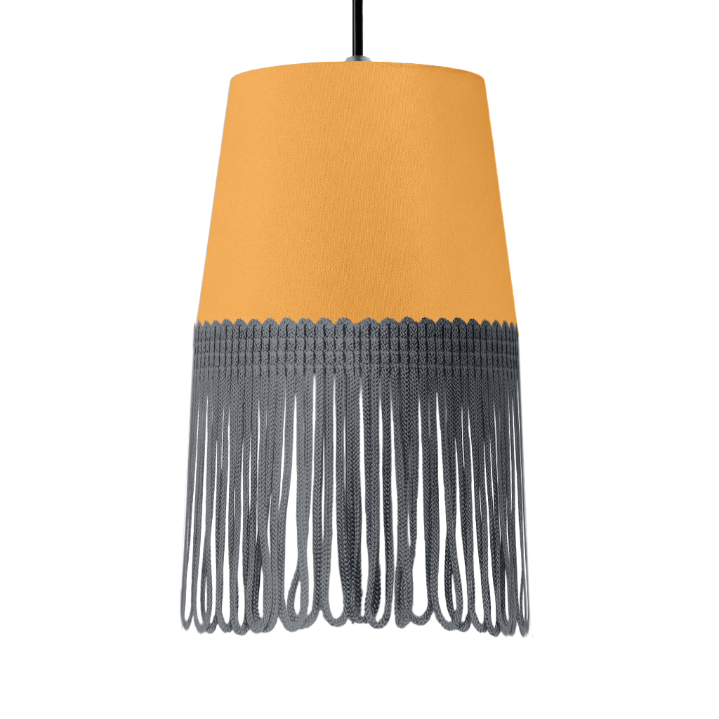 Lampe interiør alcantara sennepsgul - Mørkegrå - KJoF - 5cm - 
