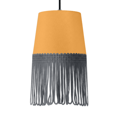 Lampe interiør alcantara sennepsgul - Mørkegrå - KJoF - 5cm - 