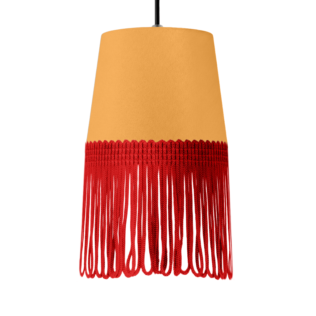 Lampe interiør alcantara sennepsgul - Rød - KJoF - 5cm - 