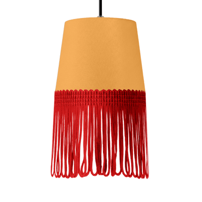 Lampe interiør alcantara sennepsgul - Rød - KJoF - 5cm - 