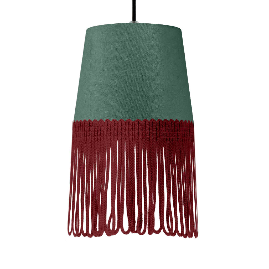 Lampe interiør alcantara skovgrøn - Bordeaux - KJoF - 5cm - 