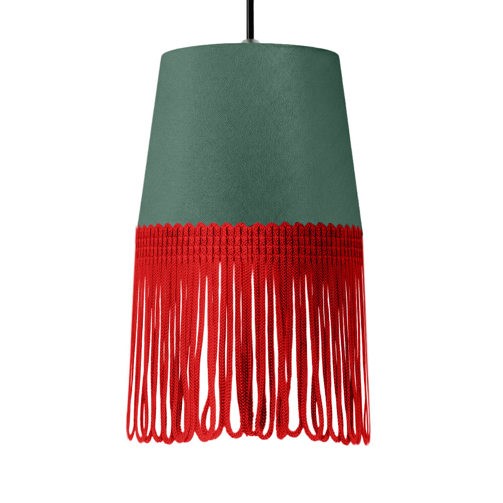 Lampe interiør alcantara skovgrøn - Rød - KJoF - 5cm - 