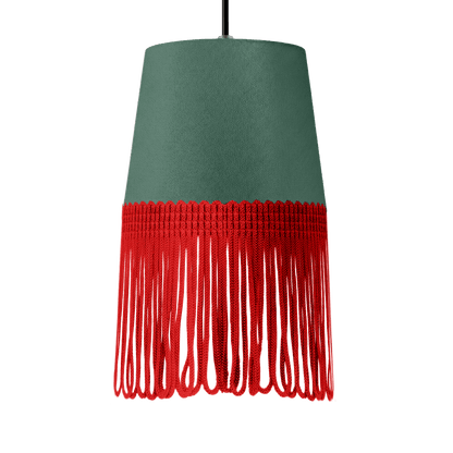 Lampe interiør alcantara skovgrøn - Rød - KJoF - 5cm - 