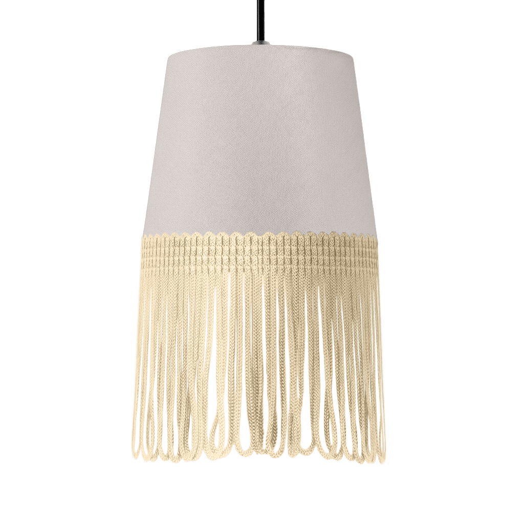 Lampe interiør alcantara sølvgrå - Beige - KJoF - 5cm - 