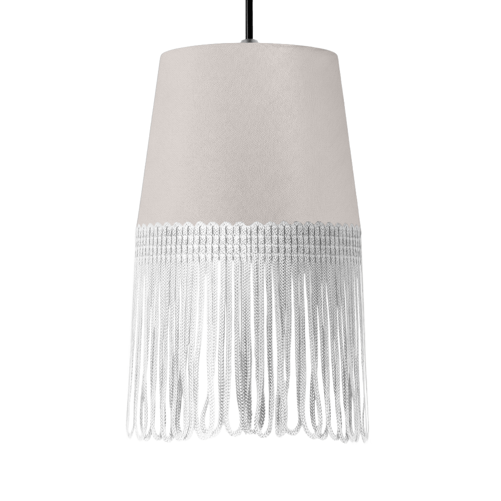 Lampe interiør alcantara sølvgrå - Hvid - KJoF - 5cm - 