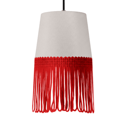 Lampe interiør alcantara sølvgrå - Rød - KJoF - 5cm - 