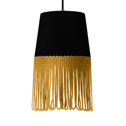 Lampe interiør alcantara sort - Guld - KJoF - 5cm - 