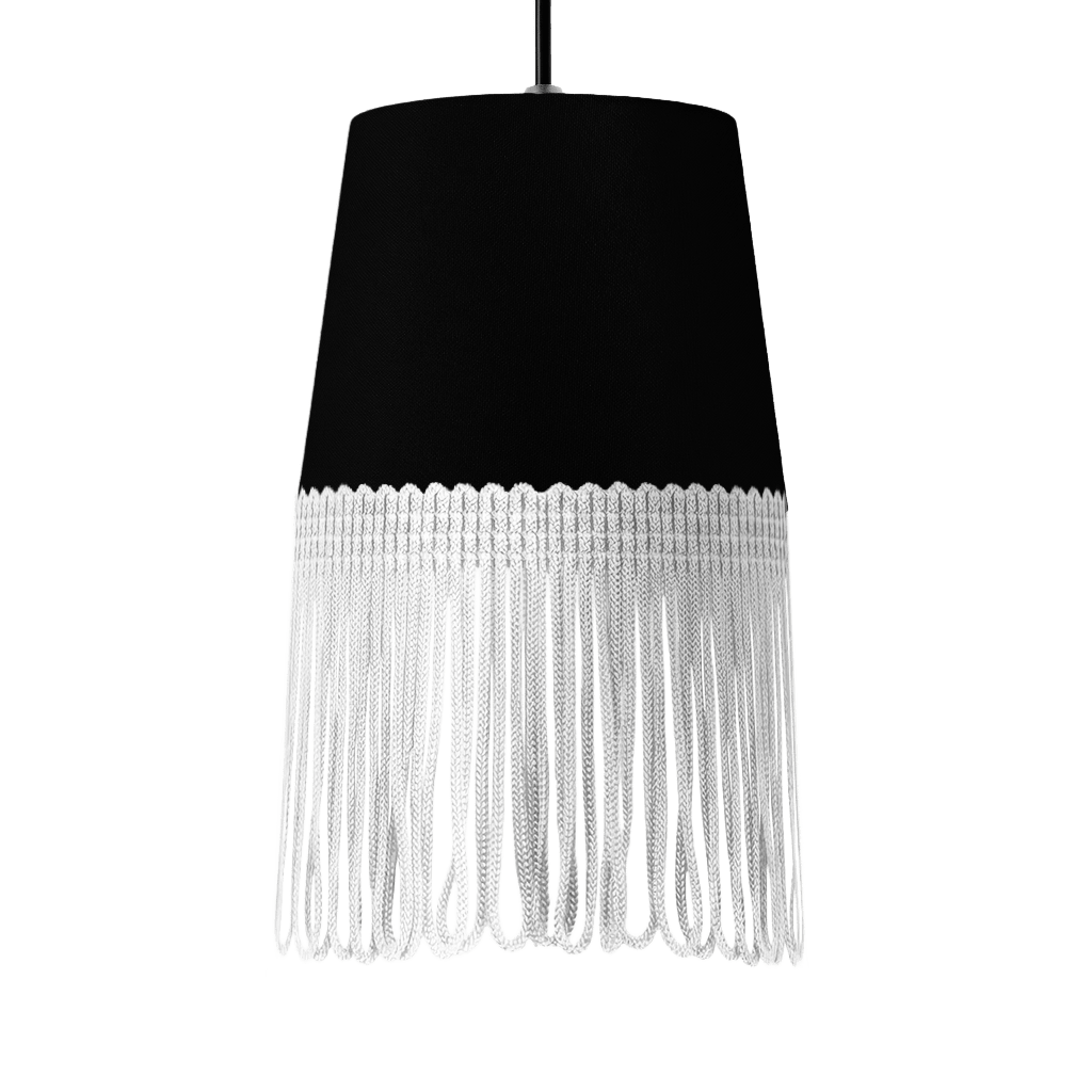 Lampe interiør alcantara sort - Hvid - KJoF - 5cm - 