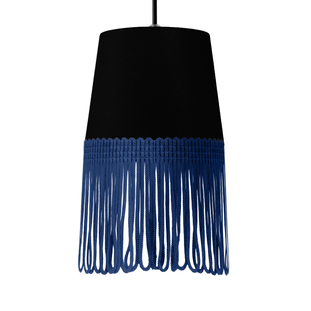 Lampe interiør alcantara sort - Mørkeblå - KJoF - 5cm - 
