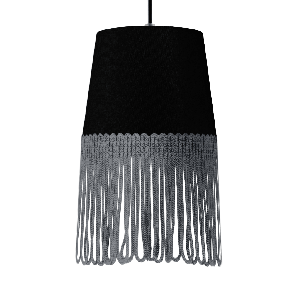 Lampe interiør alcantara sort - Mørkegrå - KJoF - 5cm - 