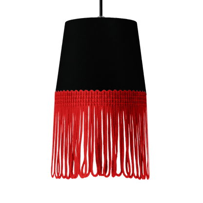 Lampe interiør alcantara sort - Rød - KJoF - 5cm - 