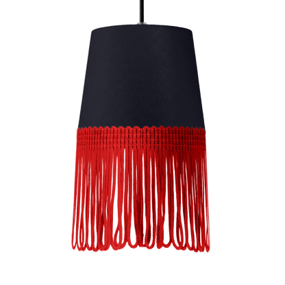 Lampe interiør alcantara stålgrå - Rød - KJoF - 5cm - 