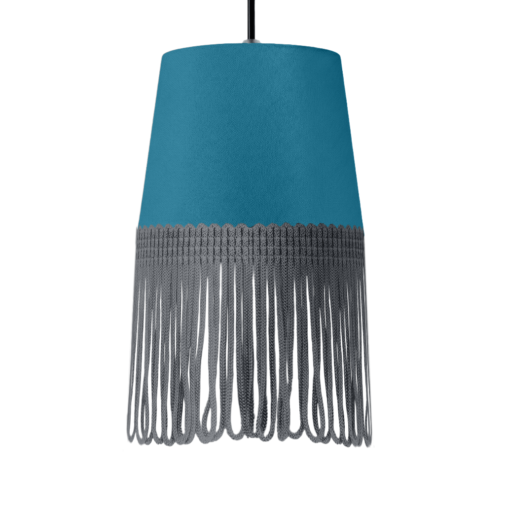Lampe interiør alcantara tropical blå - Mørkegrå - KJoF - 5cm - 