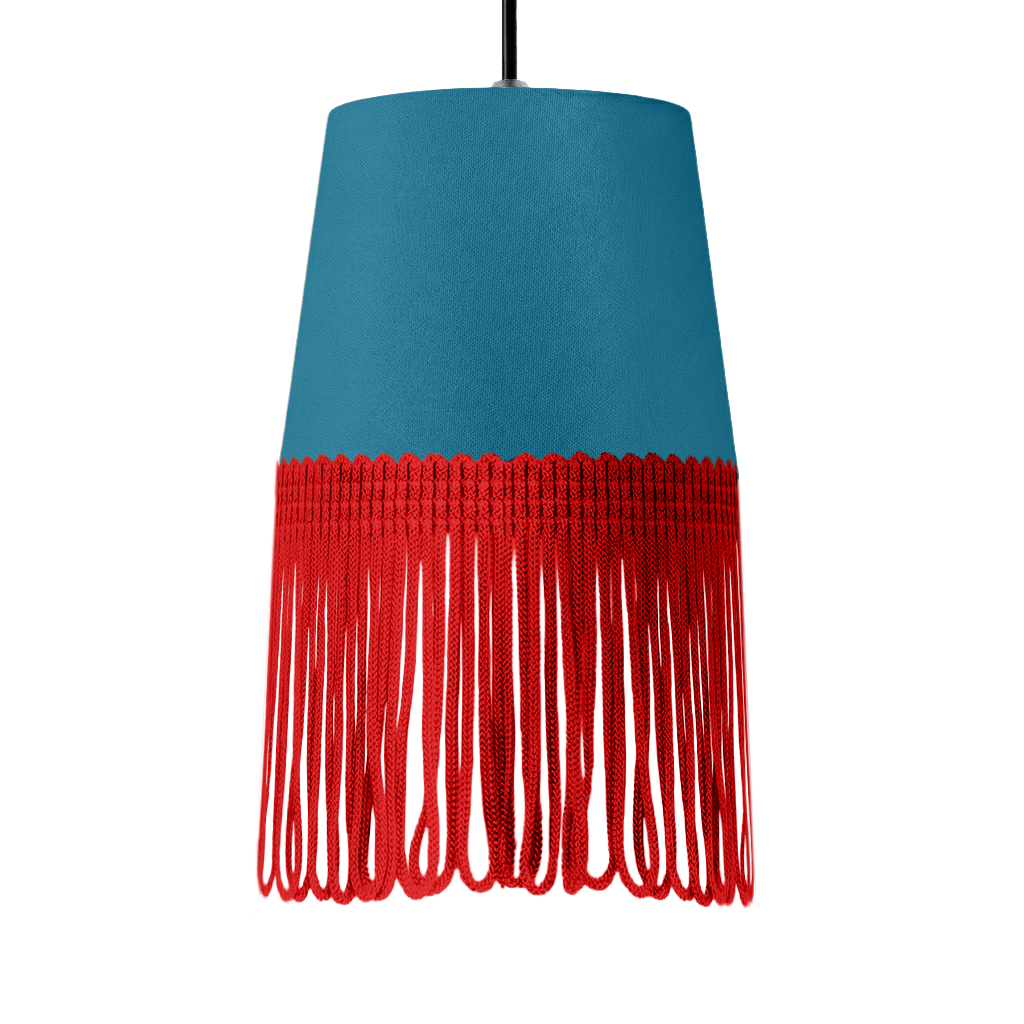 Lampe interiør alcantara tropical blå - Rød - KJoF - 5cm - 