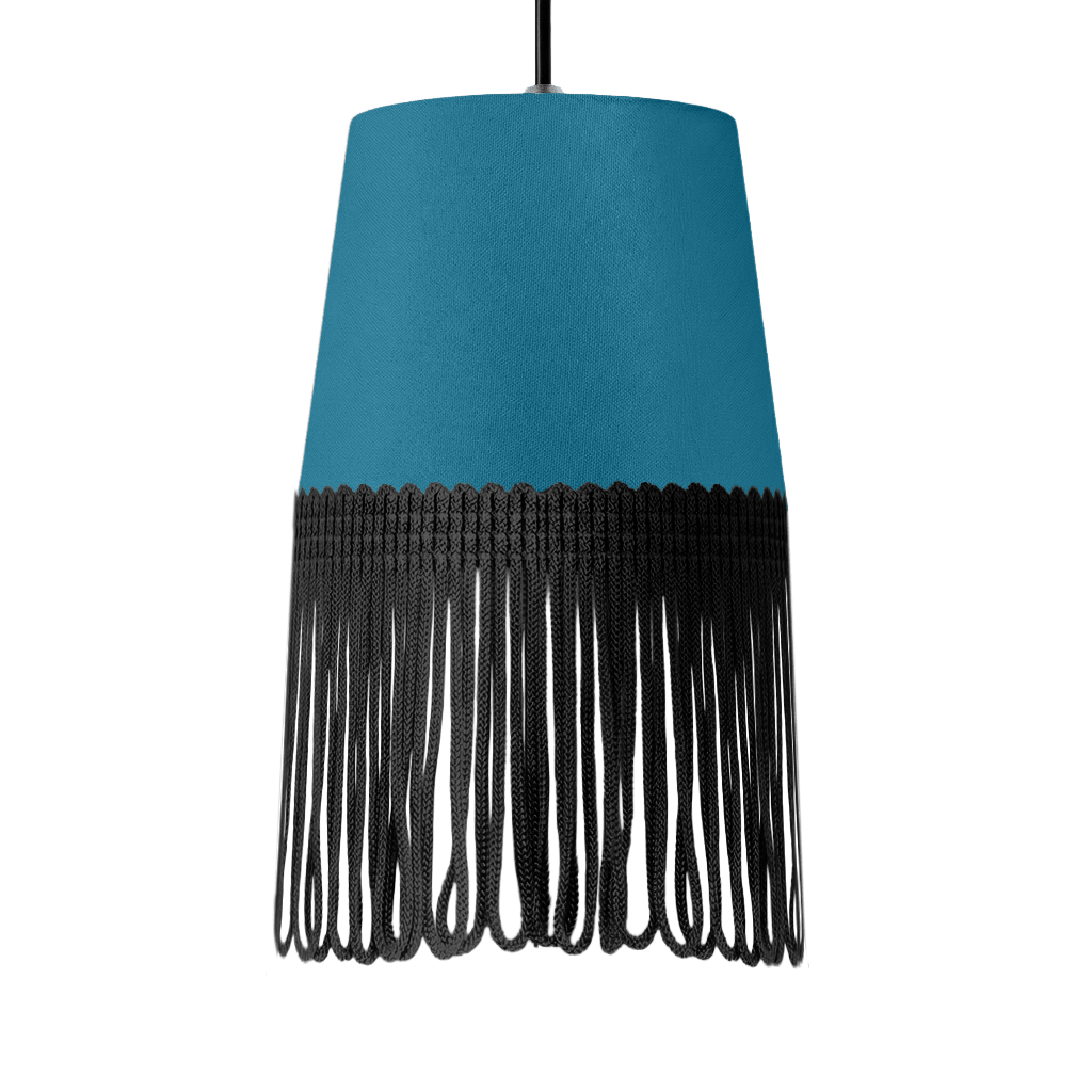 Lampe interiør alcantara tropical blå - Sort - KJoF - 5cm - 