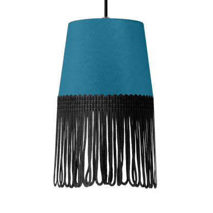 Lampe interiør alcantara tropical blå - Sort - KJoF - 5cm - 