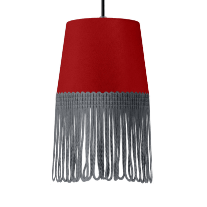 Lampe interiør alcantara vin rød - Mørkegrå - KJoF - 5cm - 