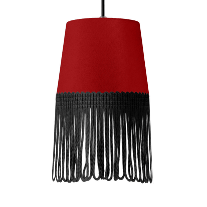 Lampe interiør alcantara vin rød - Sort - KJoF - 5cm - 