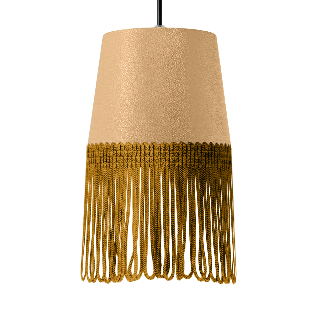 Lampe interiør nappa beige - Guld - KJoF - 5cm - 