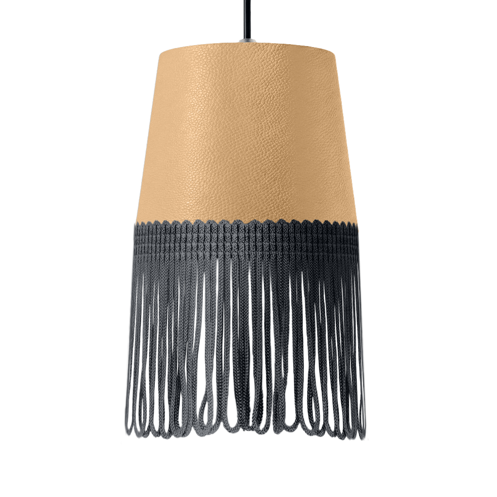 Lampe interiør nappa beige - Mørkegrå - KJoF - 5cm - 