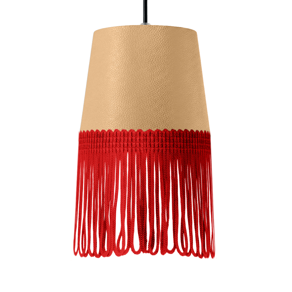 Lampe interiør nappa beige - Rød - KJoF - 5cm - 