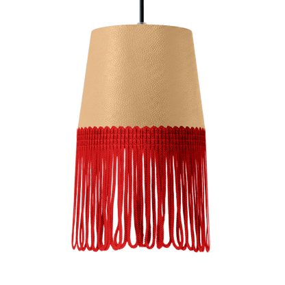 Lampe interiør nappa beige - Rød - KJoF - 5cm - 