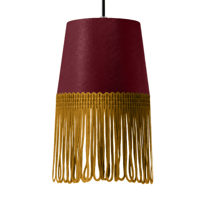 Lampe interiør nappa bordeaux - Guld - KJoF - 5cm - 
