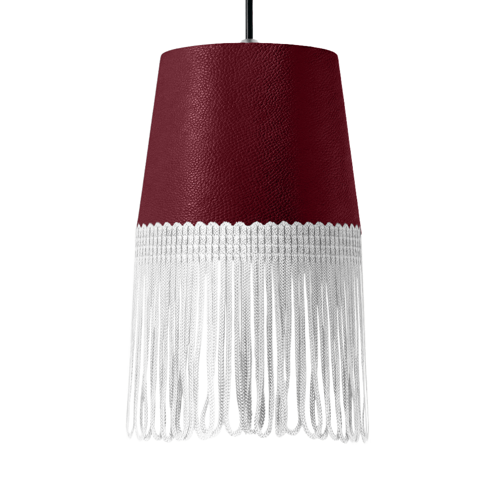 Lampe interiør nappa bordeaux - Hvid - KJoF - 5cm - 