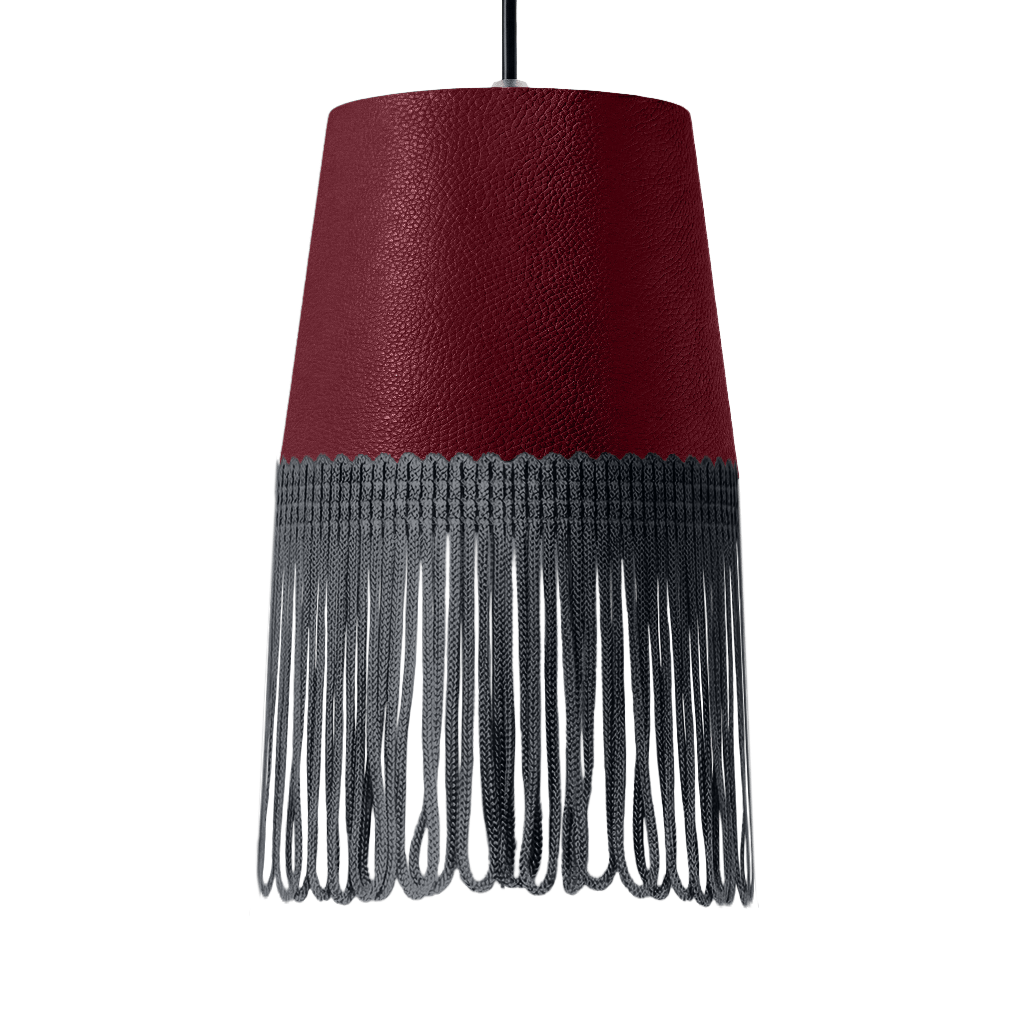 Lampe interiør nappa bordeaux - Mørkegrå - KJoF - 5cm - 
